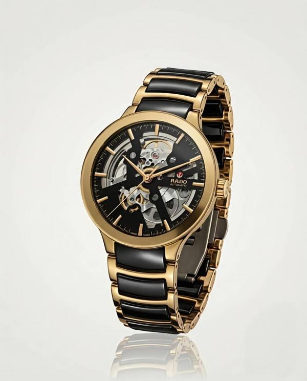 6acf77f3629490.jpg Radd_o Centrix Automatic Open Heart black gold and gold bazzle - Image 1