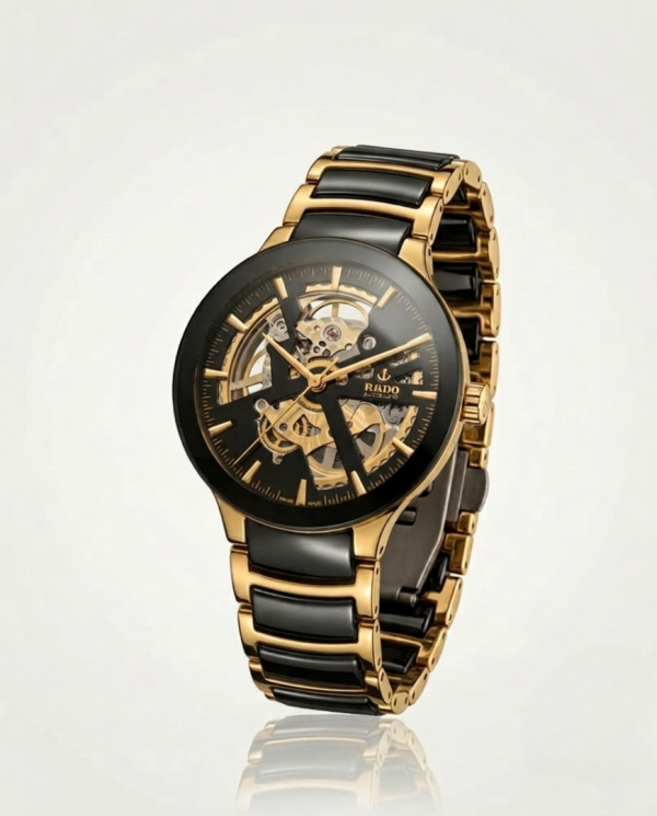 6acf78686fd4b0.png Radd_o Centrix Automatic Open Heart black gold and black bazzle - Image 1