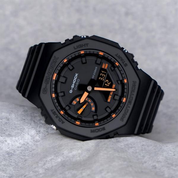 6acf7daa7408b0.jpg Casio g shock ga2100 black and orange - Image 1