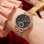 Fossii_l Jacqueline Sun Moon Multifunction Rose Gold Black