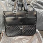 Mont Blanc Executive Pattern Panel Buckle Laptop Bag 2nd (A-6801-1) (Black)
