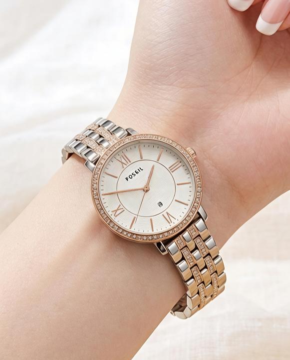 6acf83e6c1e9d0.jpg Fossii_l Jacqueline 2Ton Rose Gold White - Image 1
