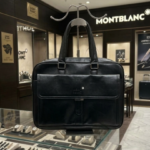 MONT BLANC LAPTOP BAG WITH DUST BAG PREMIUM QUALITY 2ND BLACK (8010-1)
