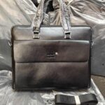Mont Blanc Premium Slim minimalist Laptop Bag Black (11074-1)