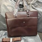 Mont Blanc Premium Slim minimalist Laptop Bag Coffee (11074-1)