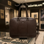 MONT BLANC EMBOSSED LAPTOP BAG WITH DUST BAG PREMIUM QUALITY COFFEE 2ND (M 5288-1)