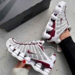 Nikkee Airmax Shox TL Neutral Grey Team Red - Image 2