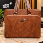 Mont Blanc Premium Dual-Zip Leather Laptop Bag Brown (V-1088-1)