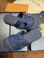 Lv Louiis Vuitton Oasis Mule Mens Premium Sandal marine blue - Image 3
