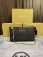 michael kor JET SET MEDIUM SIGNATURE LOGO POCHETTE With Box Fix 819