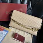 Guchi GG beige embelim leather material with box premium only 1018