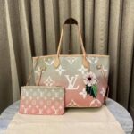luois vuton Leather Flower Charm Neverfull shoulder bag with dust cover super premium quality 975