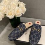 Guchi Denim Mules G Slides With Original Box CarryBag 5190