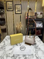 MICHEAL KORS CHARM PREMIUM SHOULDER BAG WITH OG BOX AND DUST BAG (BIEGE BROWN) - Image 4