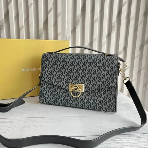 b5f0c64c-def9-46bc-b4c9-813b2c7fc8cf.webp Micheal Kors Hendrix Signature Shoulder Bag With Box Dust Bag (Black) - Image 1